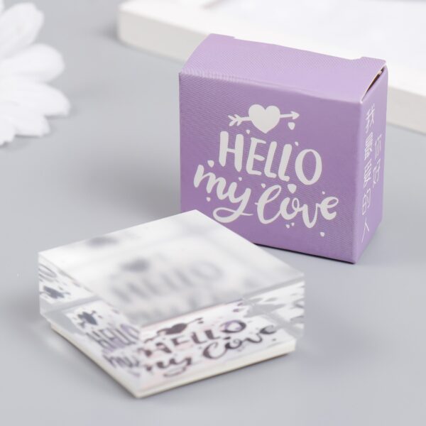 Печать на акриловом блоке "Hello my love"